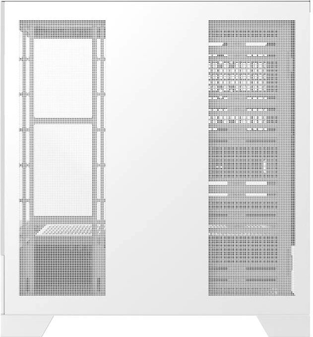 Kasë Darkflash DY451, Big Tower, pa ventilatorë, xham i temperuar, e bardhë