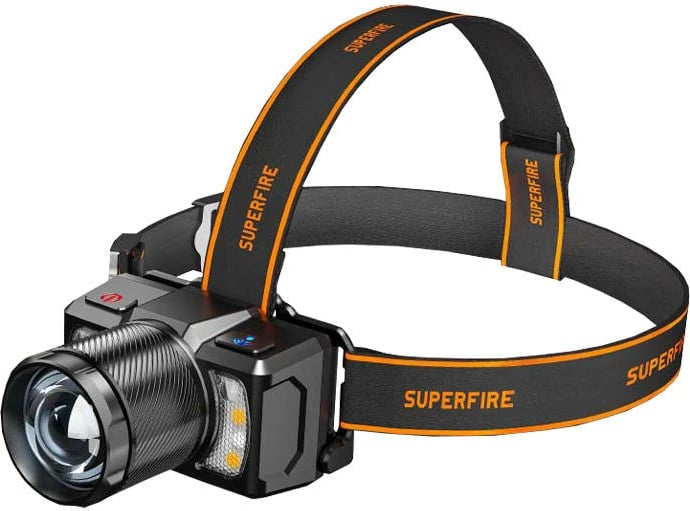 Dritë koke Superfire HL25, 700lm, USB-C, e zezë