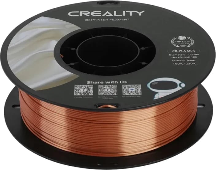 Filament PLA Creality CR-Silk, 1.75 mm, 1 kg, Bakër