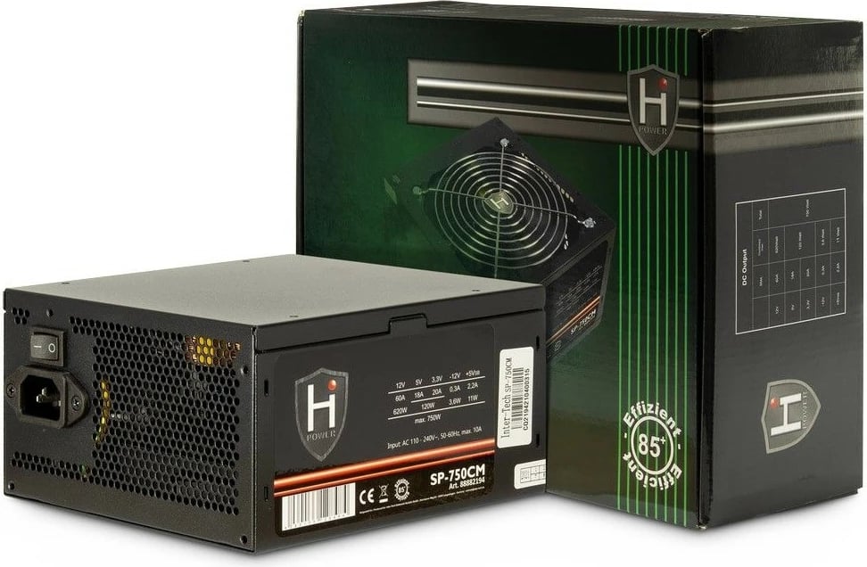 Furnizues energjie Inter-Tech HiPower SP-750CM, 750W, Semi-Modular, ATX, i zi