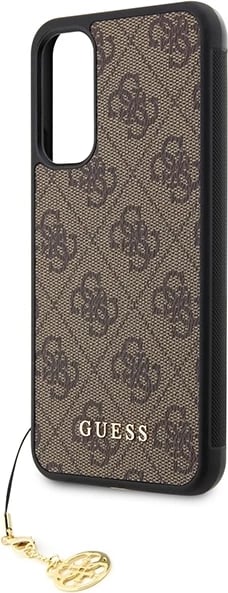 Mbështjellës Guess 4G Charms për Samsung Galaxy A34 5G, kafe