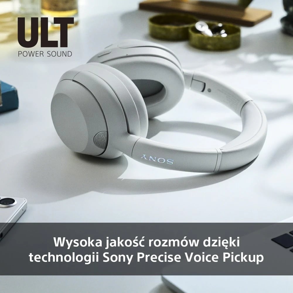 Kufje Sony ULT Wear, me anulim zhurme aktive, të bardha