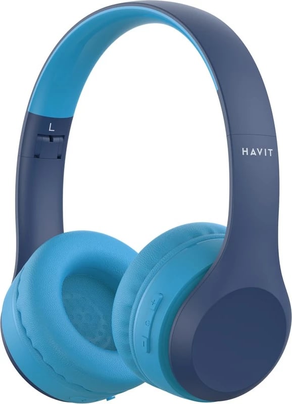 Kufje Bluetooth për fëmijë Havit H626BT, Wireless & Wired, 400 mAh, Blu