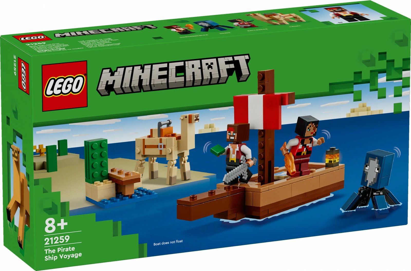 Set LEGO Minecraft 21259 Pirate Ship Voyage