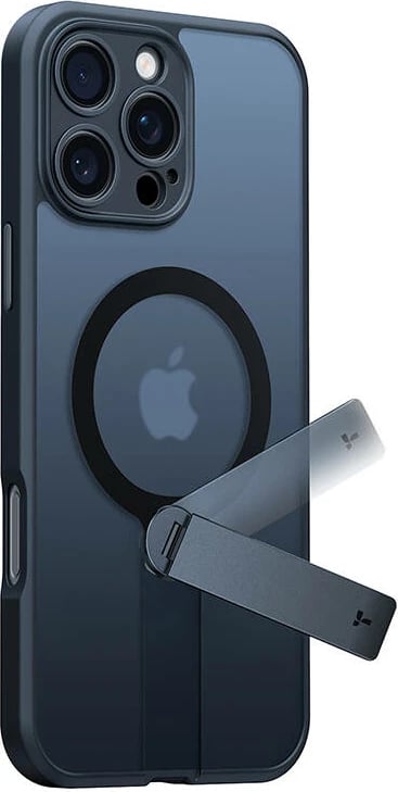Mbështjellës Torras Pstand Spin për iPhone 16 Pro, i zi