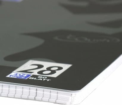 Fletore spirale Oxford TOUCH A4+, 160 fletë, 90g, katrorë, e zezë/gri