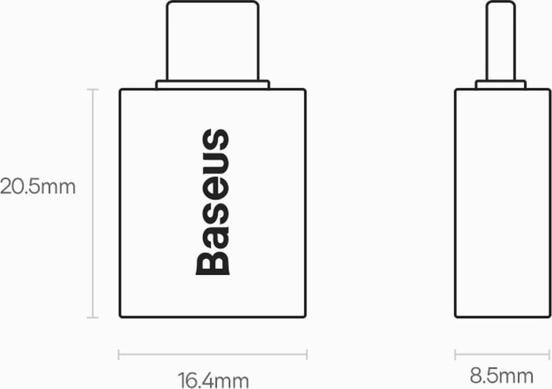 Adapter USB Type-C në USB-A 3.2 Gen 1 Baseus Ingenuity Series, Blu