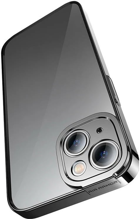 Mbështjellës Baseus Glitter me xham të temperuar për iPhone 14 Plus, i zi, set