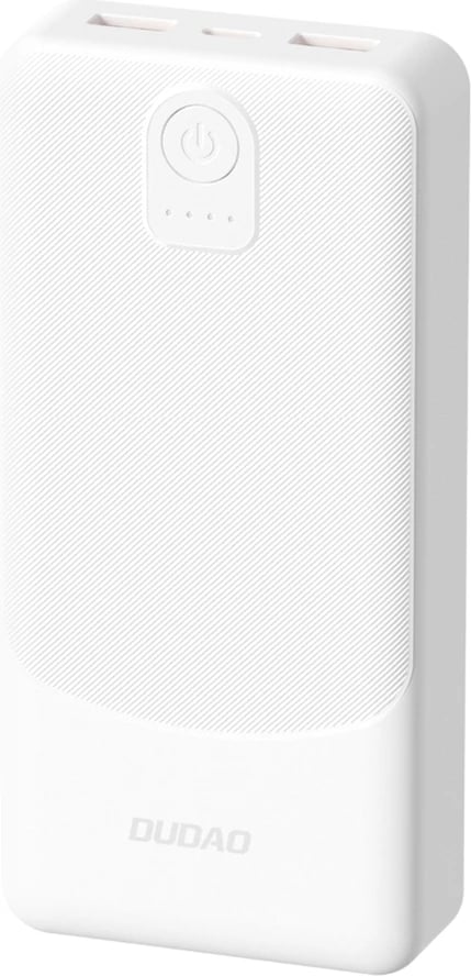 Powerbank Dudao K10, 10000mAh, 2x USB-A, USB-C, Bardhë