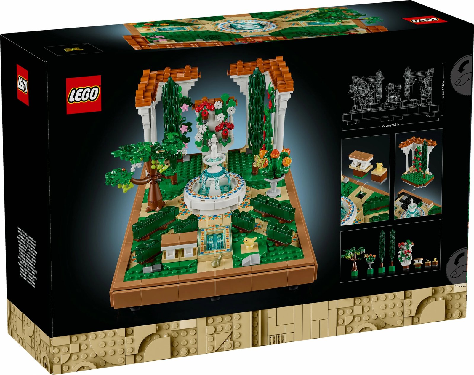 Set ndërtimi LEGO Icons 10359 Springbrunnengarten, 1302 pjesë, multikolor