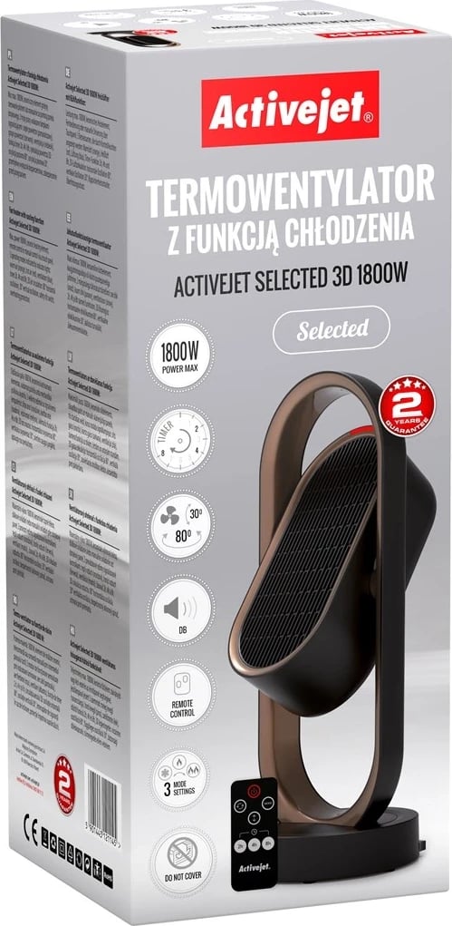 Ngrohës me funksion ftohjeje Activejet Selected 3D, 1800 W Ngrohës me funksion ftohjeje Activejet Selected 3D, 1800 W