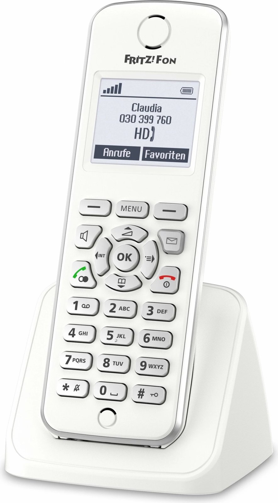 Telefon DECT AVM FRITZ!Fon M2, Wireless, 300 kontakte, Bardhë