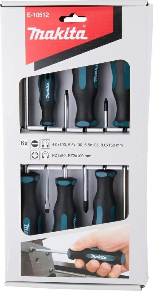 Set kaçavidash Makita E-10512, 6 copë