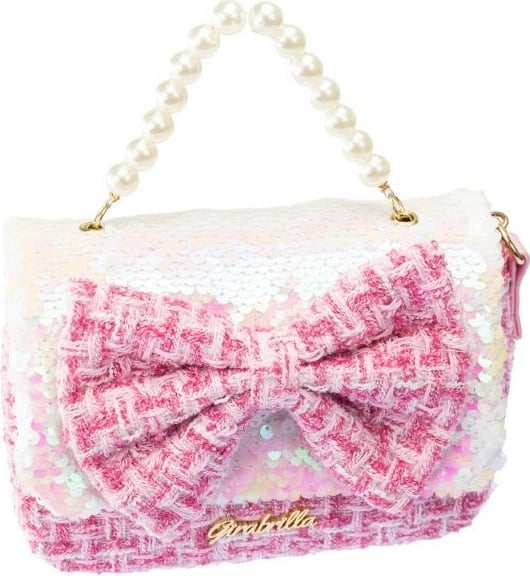 Çantë shpatull Nice Dolce Bag with Bow, për vajza, Rozë