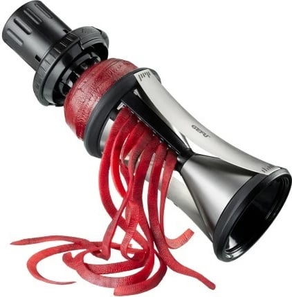 Prerëse perimesh GEFU SPIRELLI XL, manuale, plastike/çelik inox, e zezë