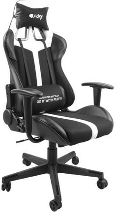 Karrige gaming Fury Avenger XL, Eco lëkurë, E zezë/E bardhë