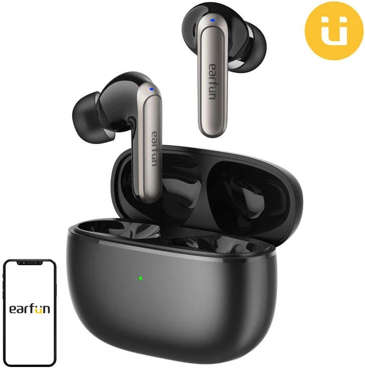 Kufje TWS EarFun Air 2 NC, ANC, Bluetooth 5.3, të zeza