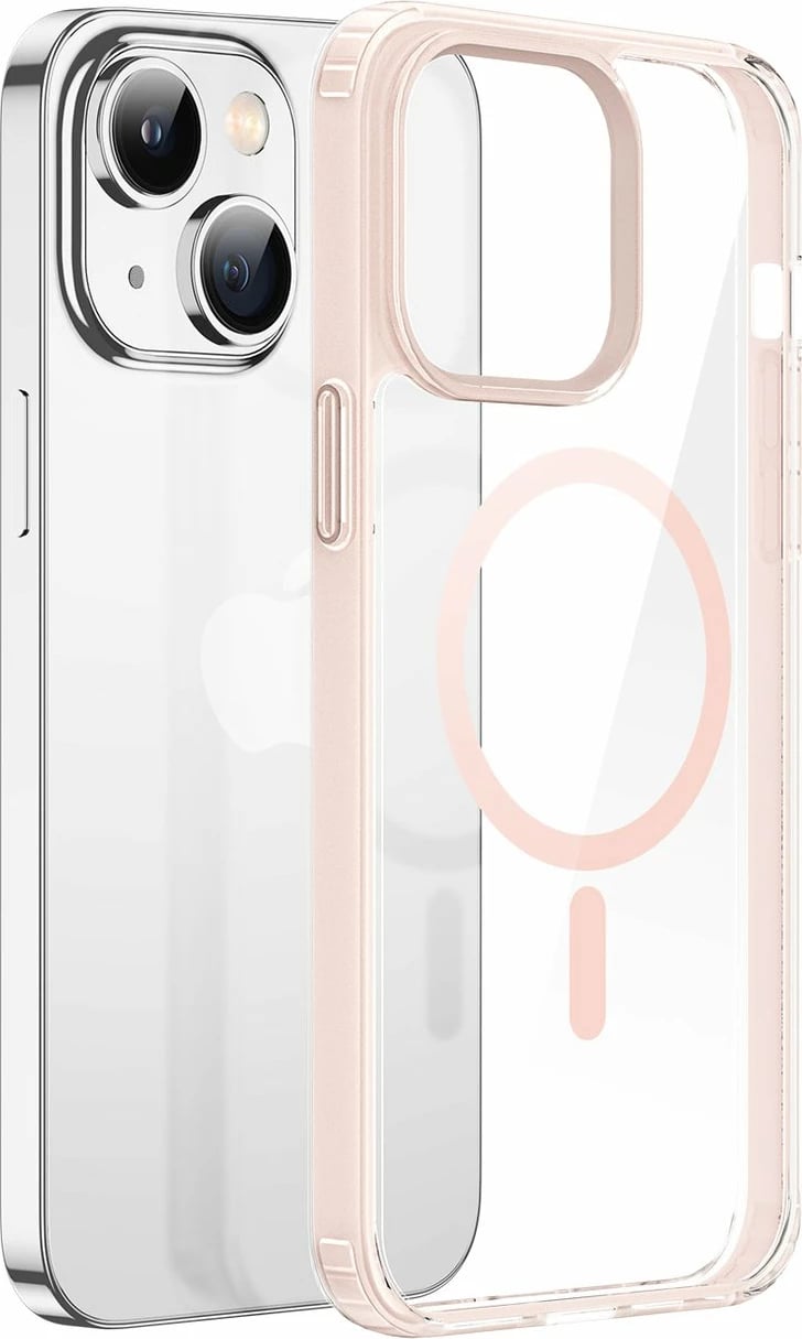 Mbështjellës Dux Ducis Clin2 për iPhone 14 Plus, MagSafe, Rozë, Transparent