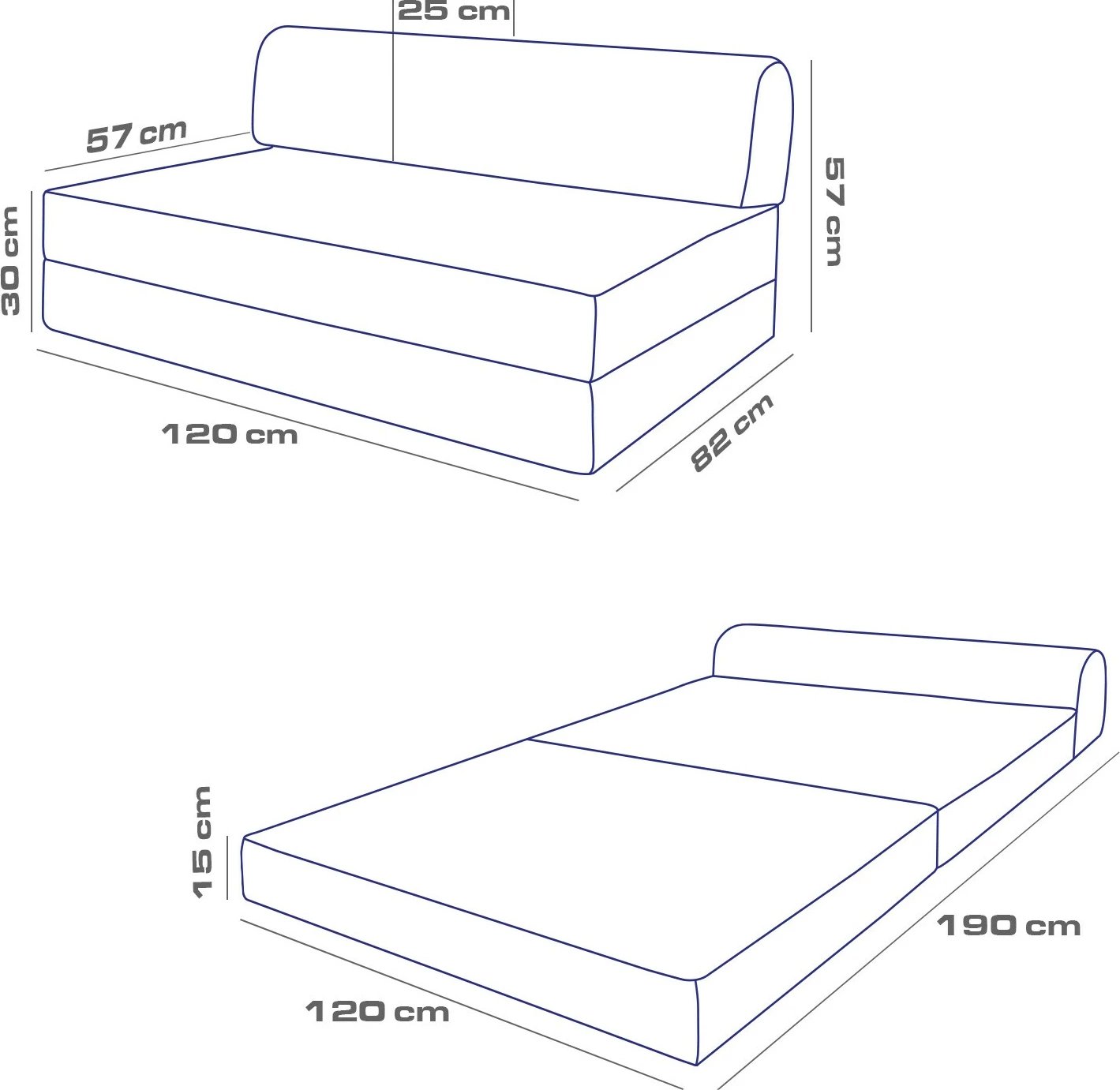 Divan-krevat dy ulëse, kadife bezhë, Atelier del Sofa, Magic