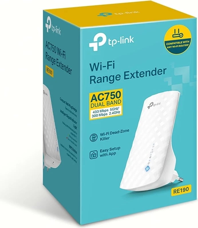 Zgjerues rrjeti TP-Link RE190, 2.4 - 5Ghz