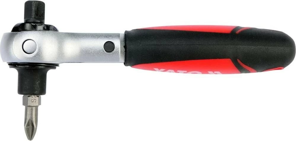 Çelës ratchet YATO YT-03311, 1/4", 72 dhëmbë, i kuq/ zi