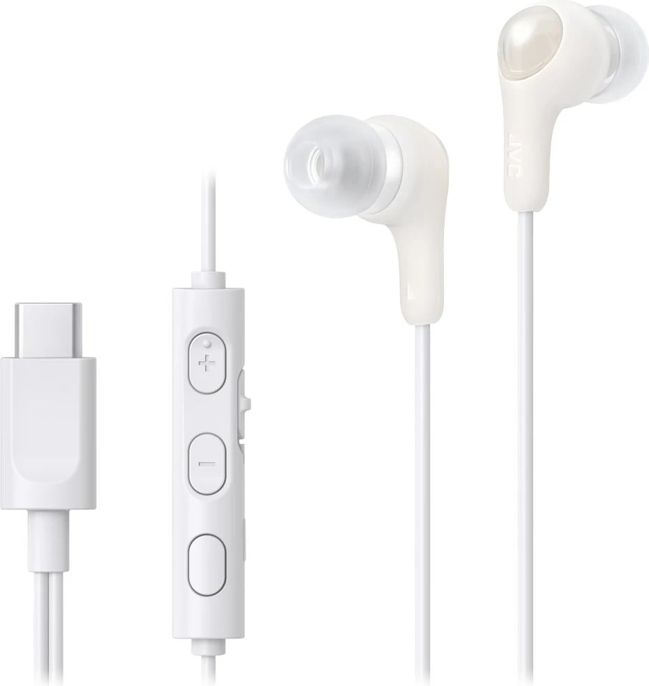 Kufje JVC HA-FR9UC me tela, USB Type-C, për thirrje/muzikë, të bardha