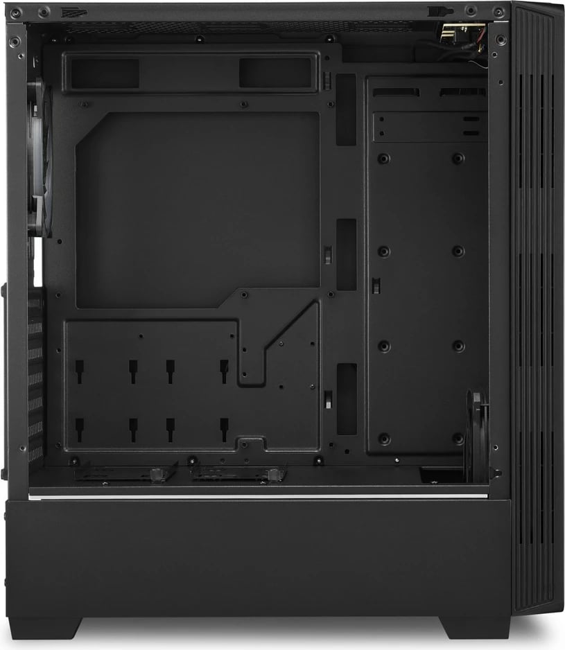 Kasë Sharkoon RGB LIT 200, Midi Tower, ATX, micro ATX, Mini-ITX, e zezë, RGB