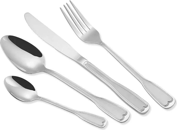 Set i Shtëpisë për Ngrënie Maestro MR-1519-24, Prej Çeliku Inox, Argjendtë