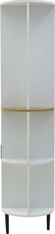 Vitrinë Xarvey Inart, ngjyrë bardhë-dru natyral, 110x38x160cm