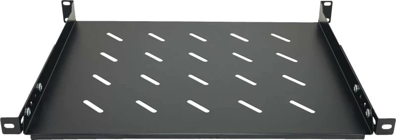Raft fiks ALANTEC për kabinet 19", 1U, 350mm, i zi