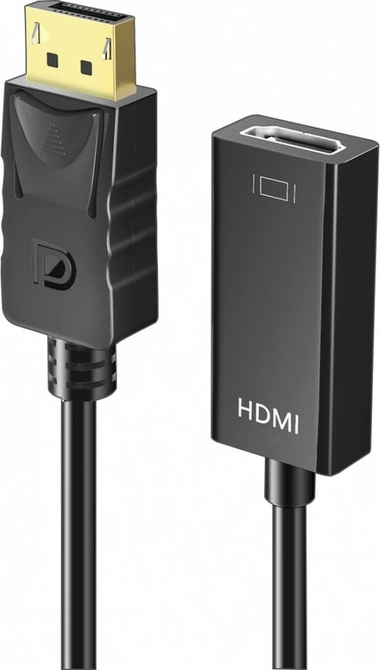 Adapter iBOX IADP4K DisplayPort në HDMI 4K, i zi