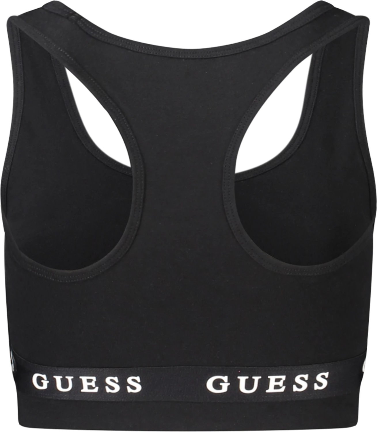 Top sportiv GUESS JEANS për femra, i zi