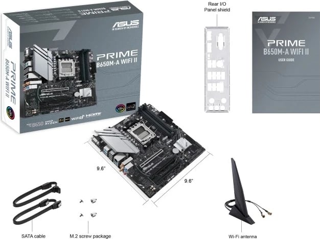 Pllakë amë ASUS PRIME B650M-A WIFI II, AMD B650, Socket AM5, micro ATX