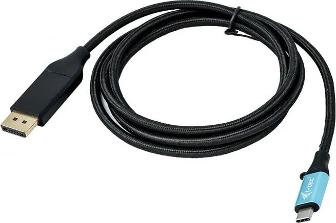 Kabllo adapter I-Tec USB-C në DisplayPort 4K 2m, e zezë