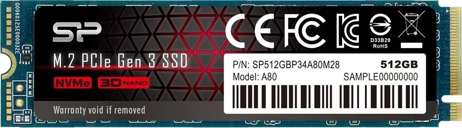 Kartë SSD PCI Express 3.0 P34A80 M2, 512GB
