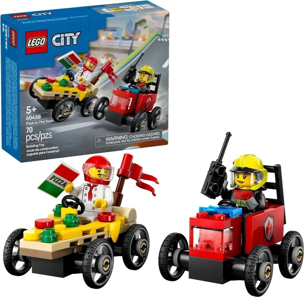 Set LEGO City 60458 Pizza vs. Fire Truck