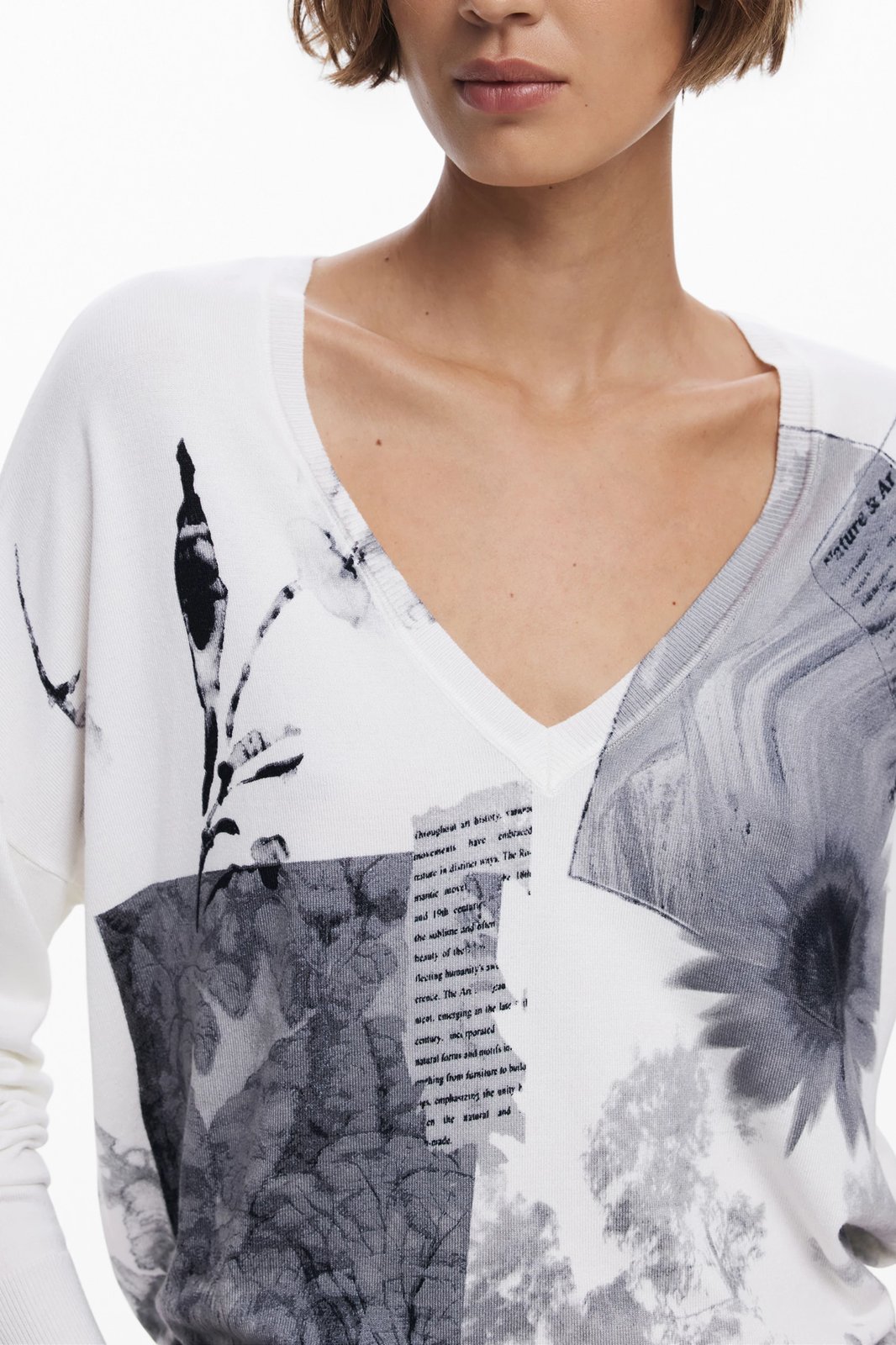 Xhemper DESIGUAL Gotemburgo Jersey femra, të bardhë