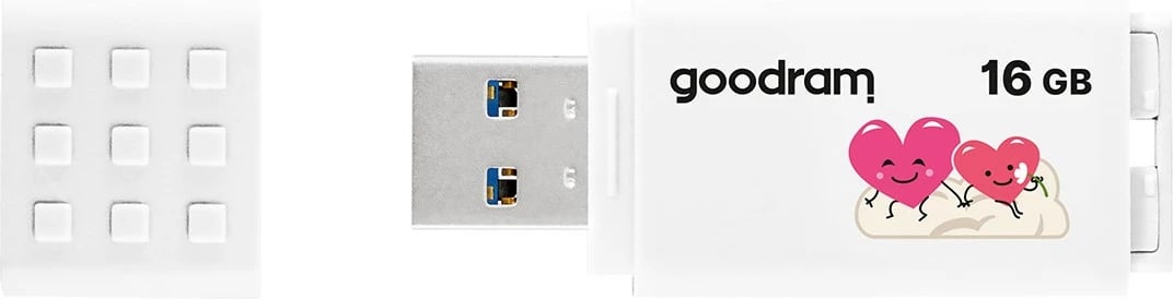 USB Goodram UME3 Valentine 16 GB, USB Type-A 3.2 Gen 1, Bardhë