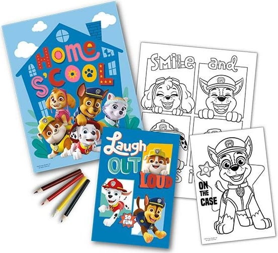 Set pikturimi EUROSWAN Paw Patrol I me lapsa ngjyrosës, 31x21x2cm