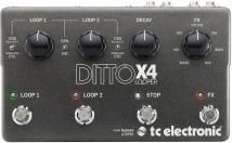 Efekt kitarë TC Electronic Ditto X4 Looper, i zi
