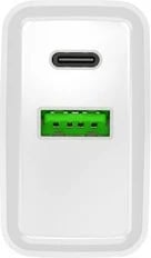 Karikues rrjeti Natec Ribera NUC-2061, 20W, 1x USB-A + 1x USB-C, Bardhë