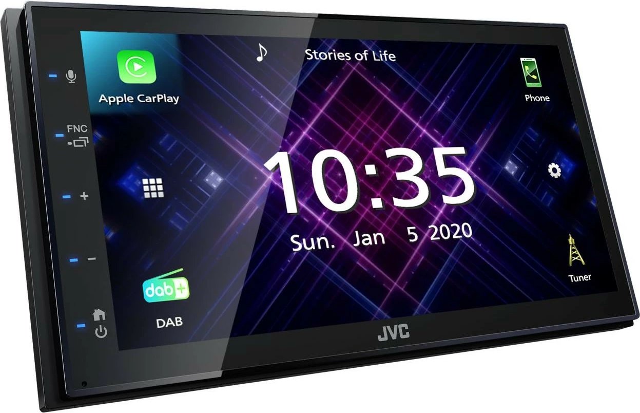Radio multimedia JVC KW-M565DBT, 6.8 inch, Apple CarPlay, Android Auto, Bluetooth, e zezë