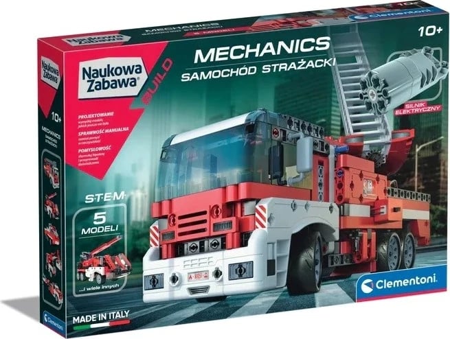Set ndërtimi Clementoni Scientific Fun 50728, Kamion Zjarrfikës, Kuq