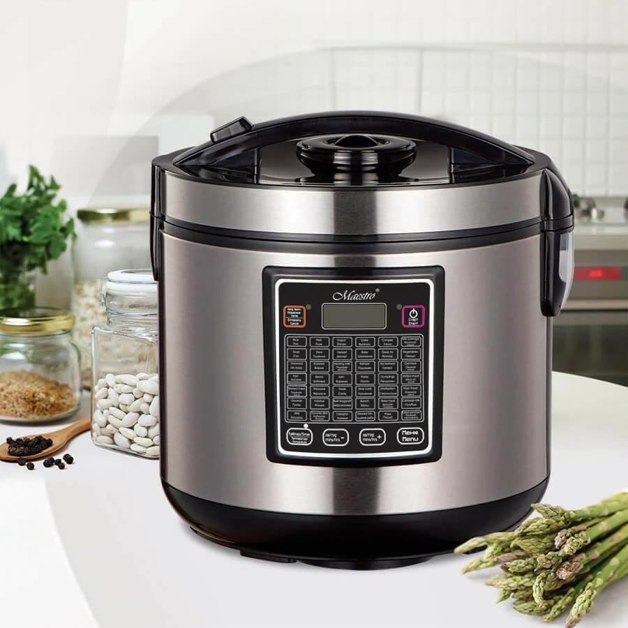 Multicooker Feel-Maestro MR-793, 5 L, 42 programe, 900 W, ekran LCD, i zi/argjendtë