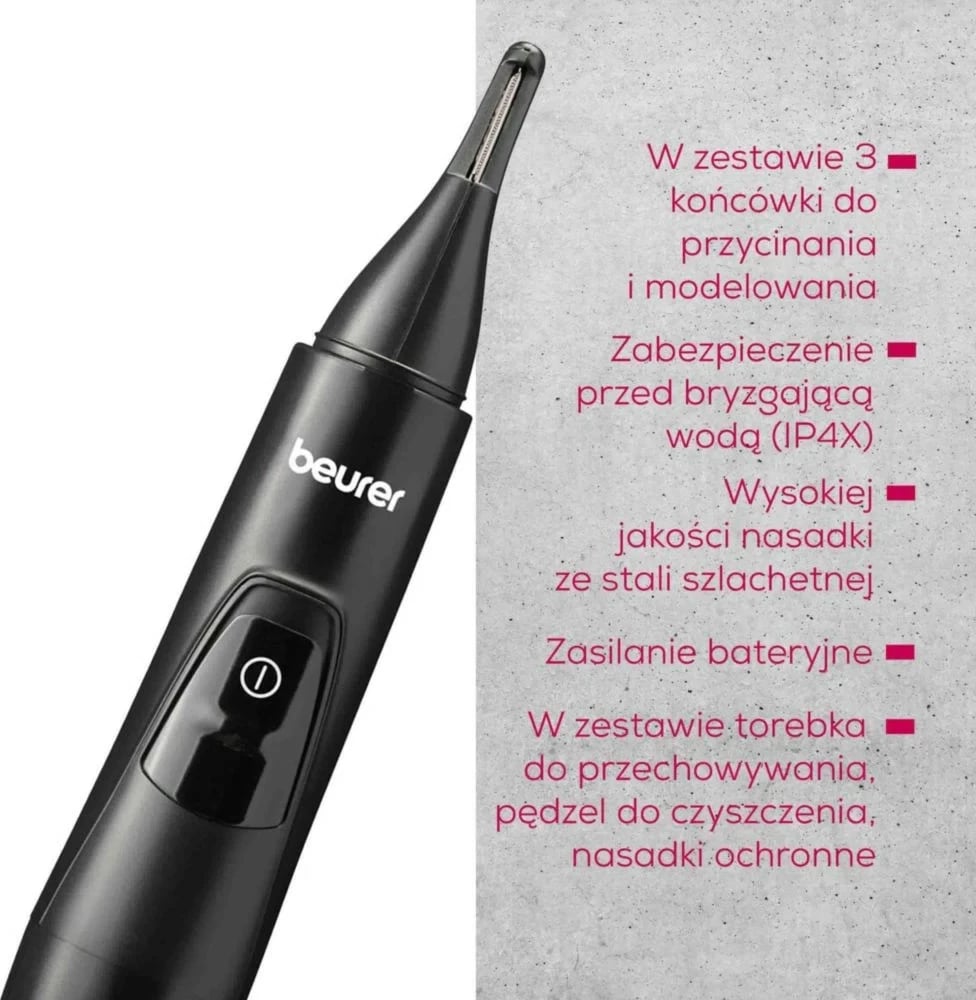 Trimmer personal Beurer MN2X, për vetulla, hundë dhe veshë, i zi Trimmer personal Beurer MN2X, për vetulla, hundë dhe veshë, i zi