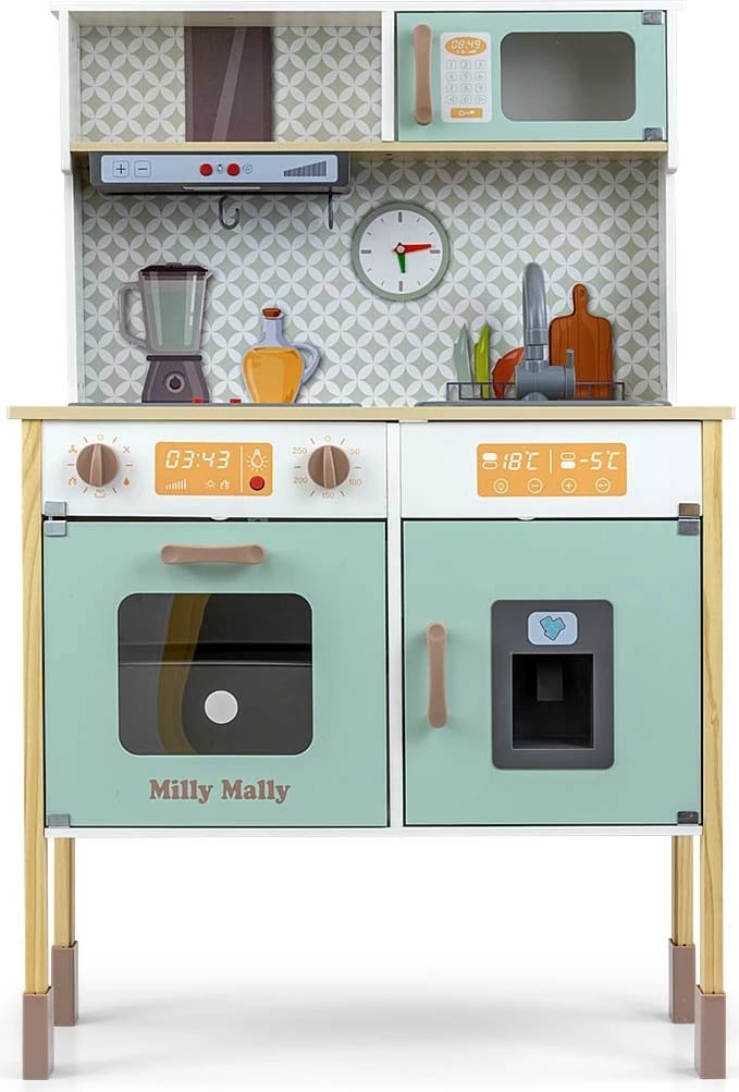 Set lodër kuzhinë prej druri Milly Mally Bjorn Mint me aksesorë