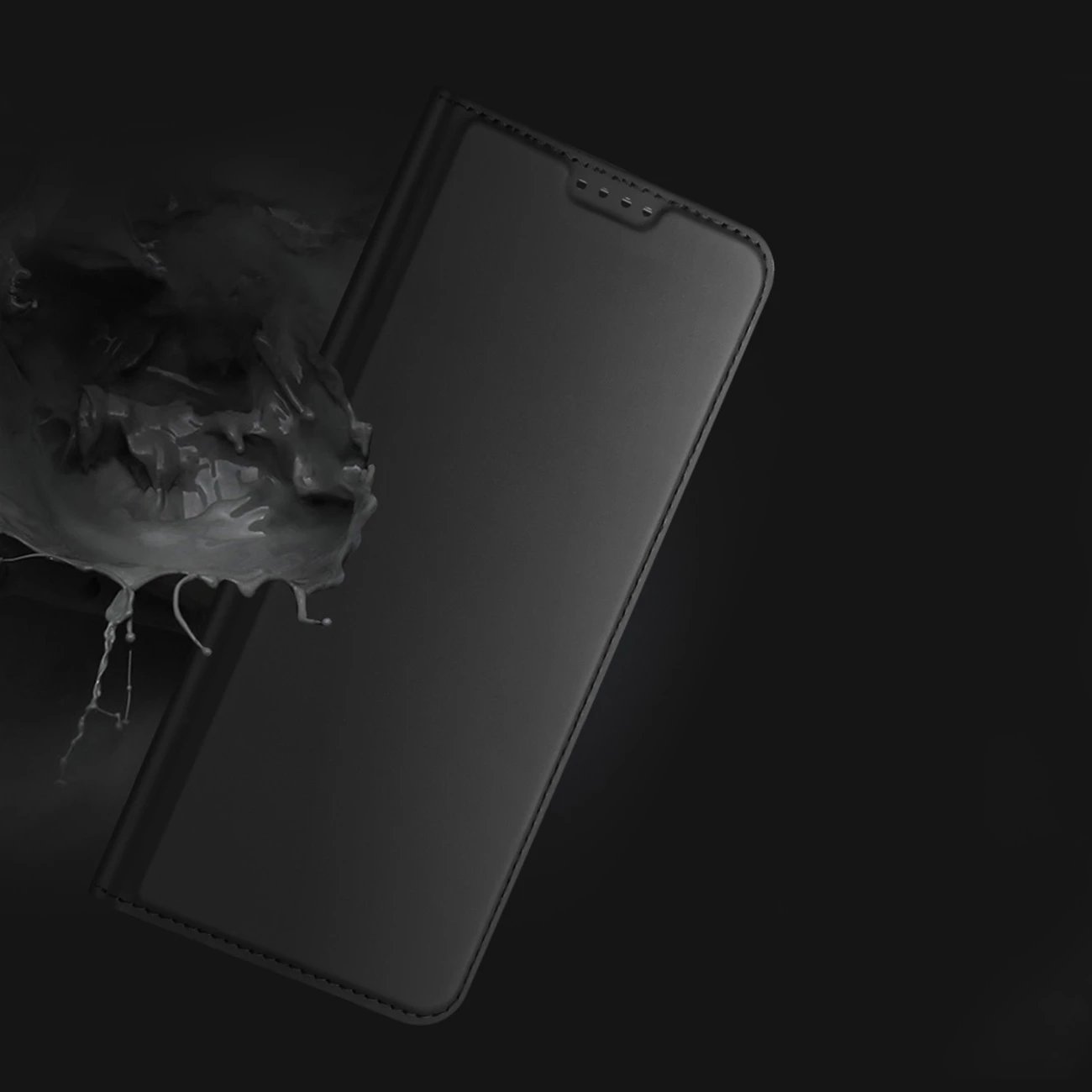 Mbështjellës Dux Ducis Skin Pro për Oppo Reno 8 Pro, me kapak, xhep për kartela, funksion standi, Kaltër
