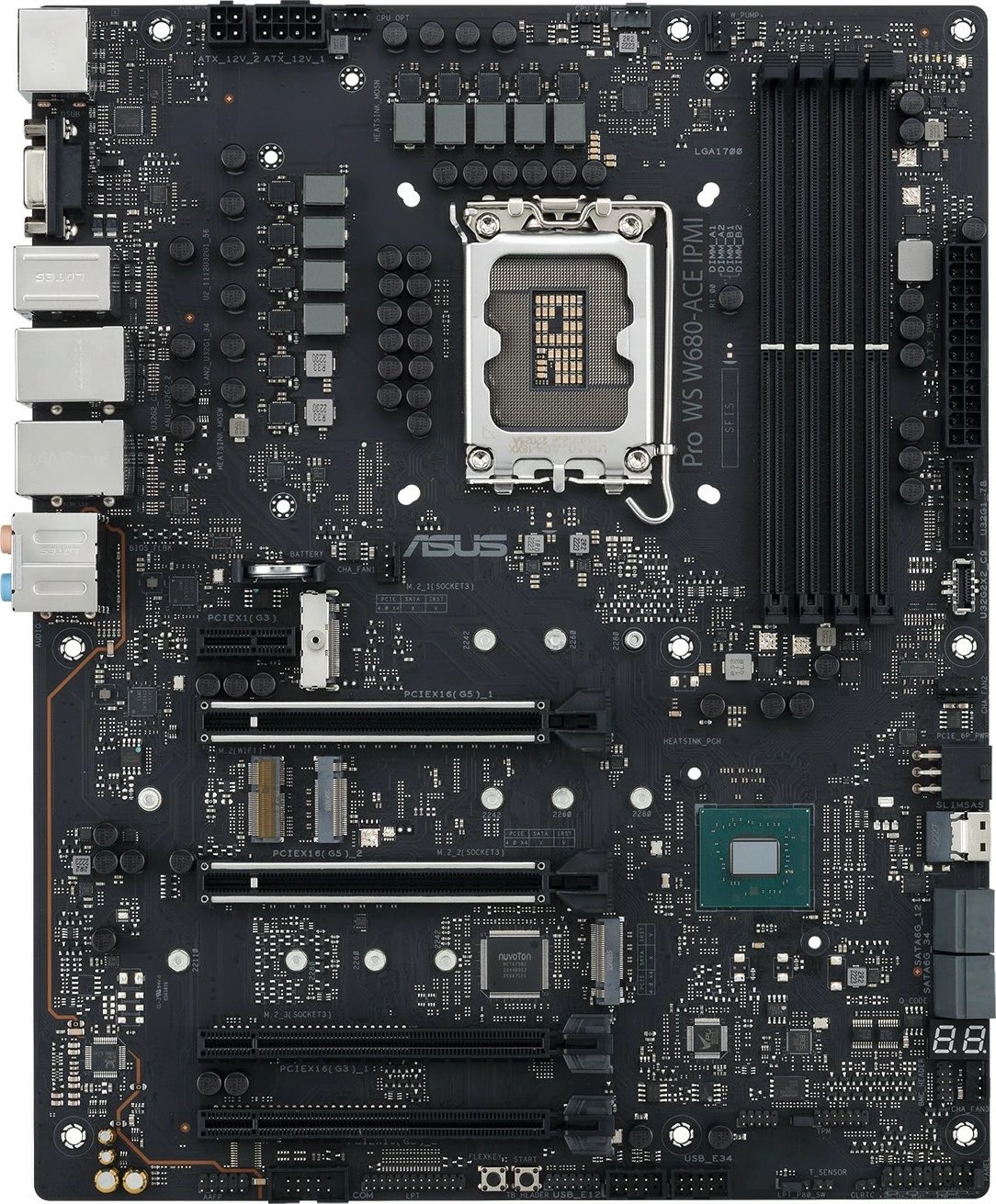 Pllakë amë ASUS PRO WS W680-ACE IPMI, Intel, LGA 1700, DDR5-SDRAM, 128 GB