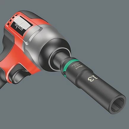 Set çelësa goditës Wera 05004841001, 11 copë, 1/2", metrik, zi