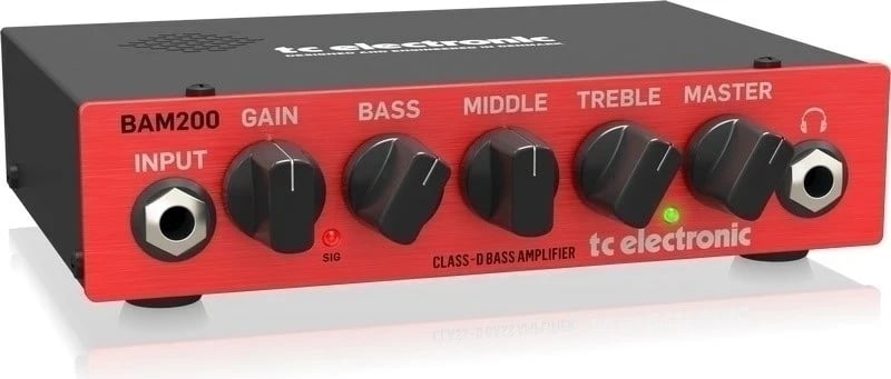 Amplifikator TC Electronic BAM200 për kitarë bas, i kuq